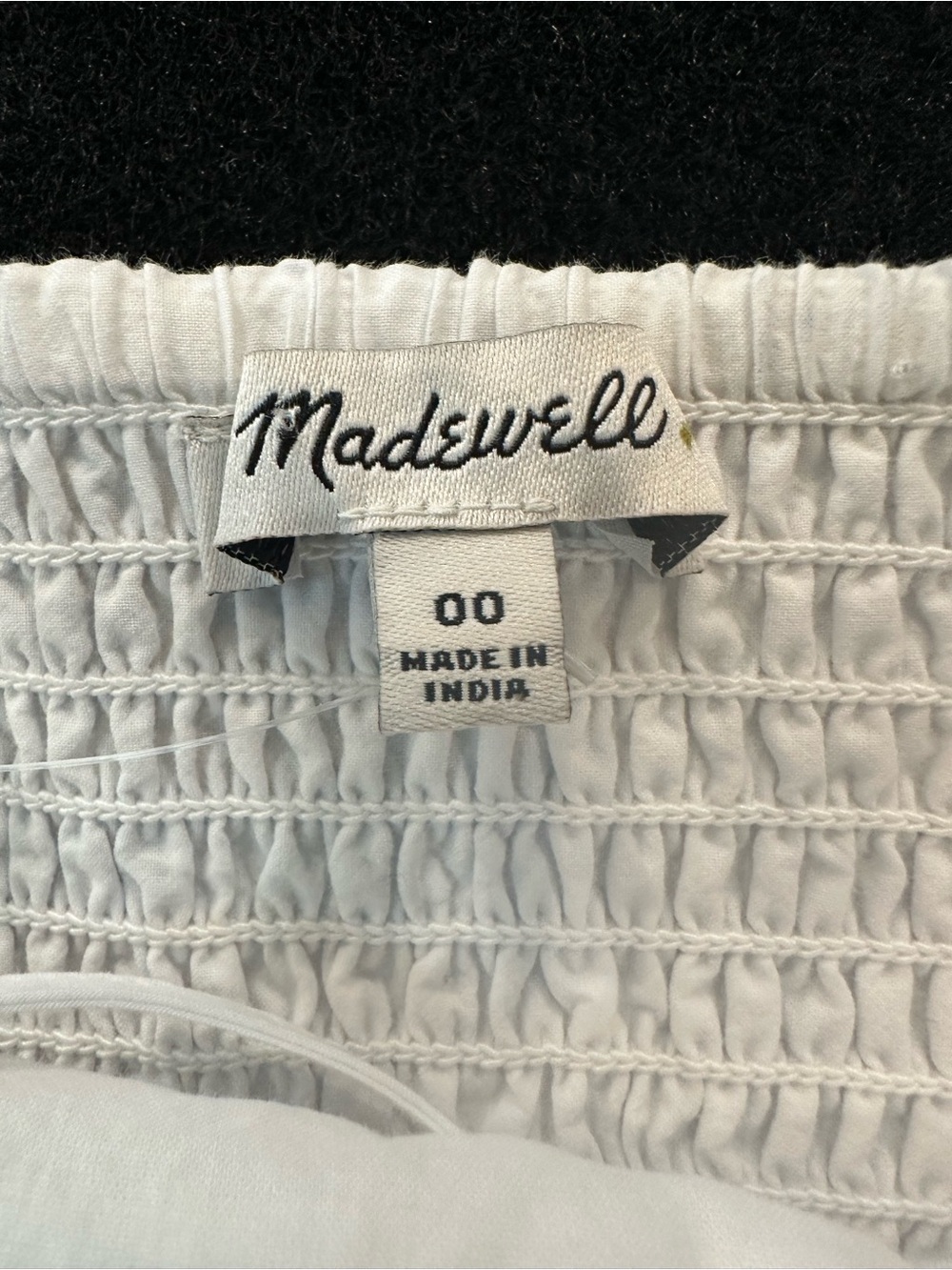 Madewell White Ruched Crop Camisole with Cross Back Straps - Picture 5 of 6